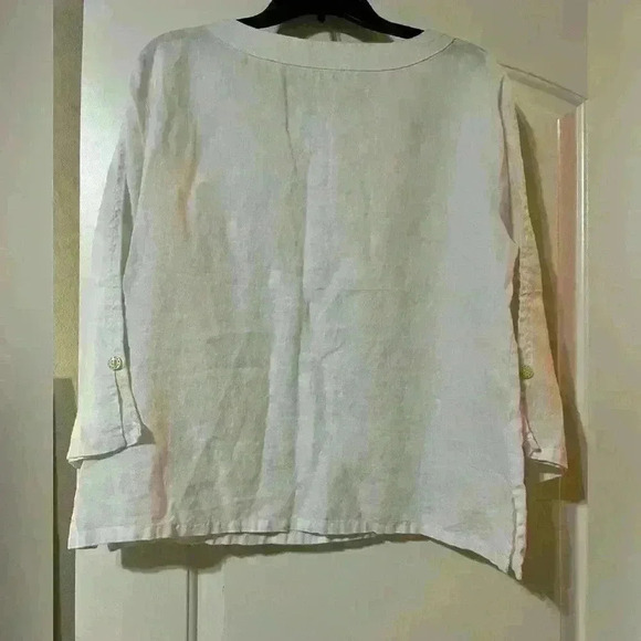 White Linen top, Notations brand - style/sz tags removed - see measurements!! - Picture 4 of 7